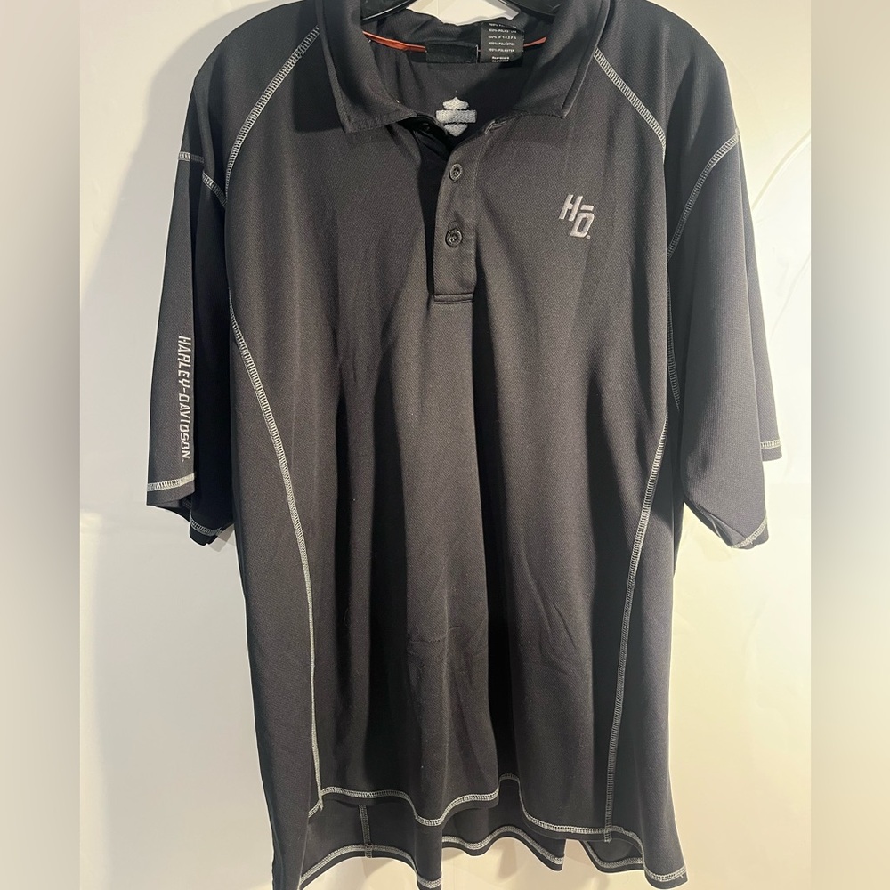 Harley-Davidson Dark Polo with Logo Accents